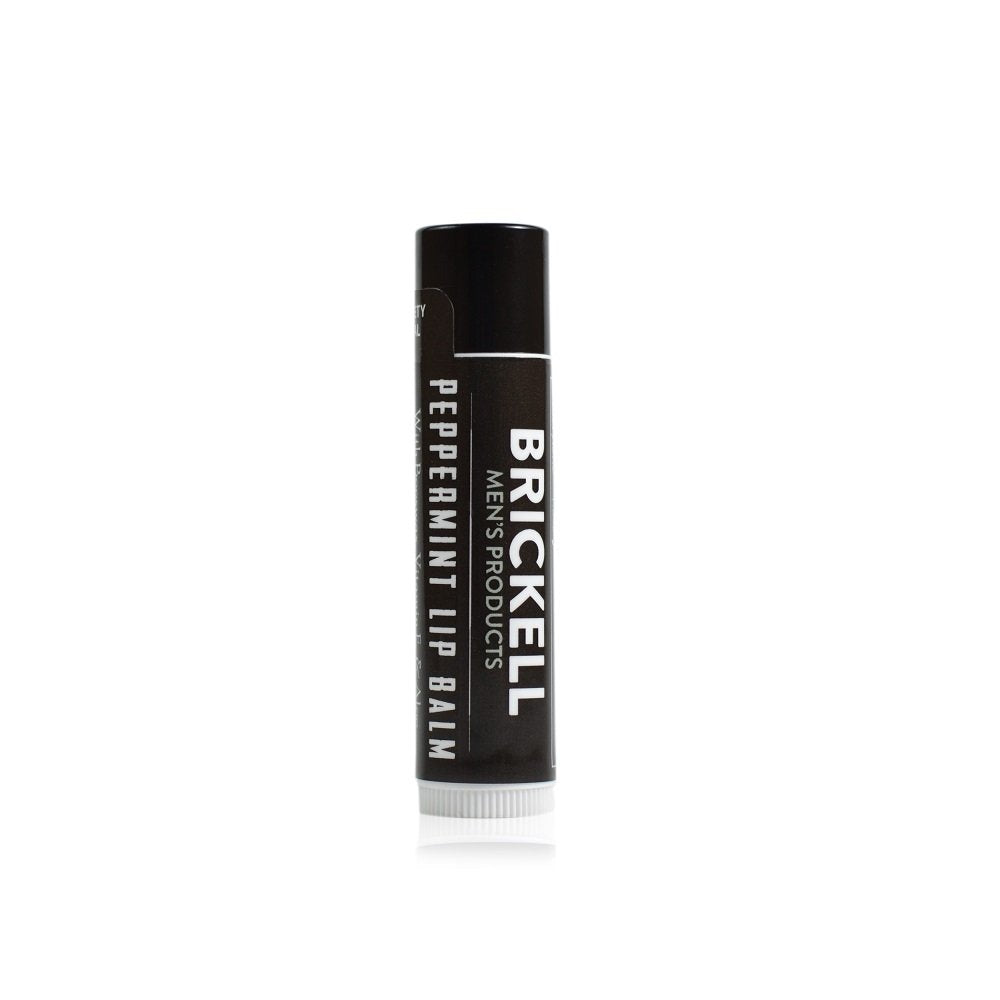 Brickell Men's No Shine Lip Balm (Natural and Organic Matte Finish)