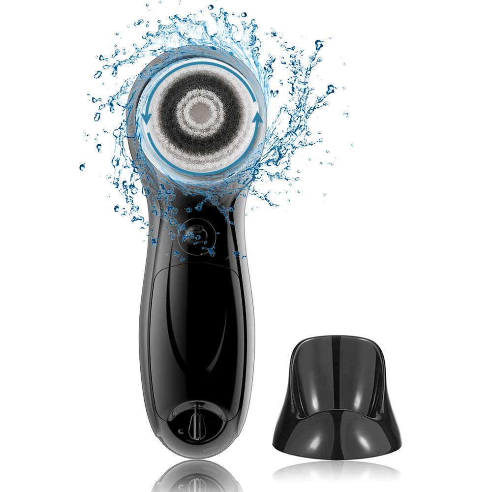 Men's Face Scrubber with Advanced PBT Bristles Spin Brush & Stand
